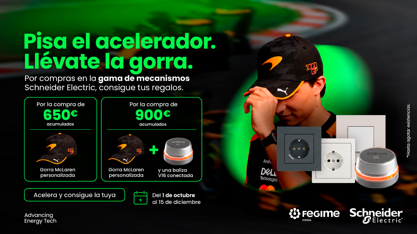 Campaña Schneider gorra McLaren