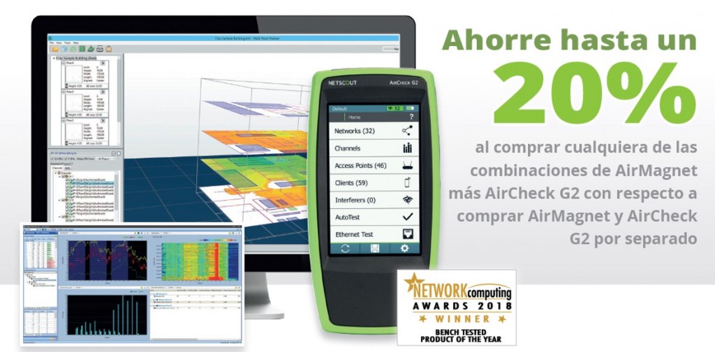 Promoción 20 % de ahorro por la compra de Airmagnet y Aircheck G2